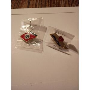 Tennessee State Pin Lot Enamel Hat Lapel Pins Souvenir Set 2pc NEW